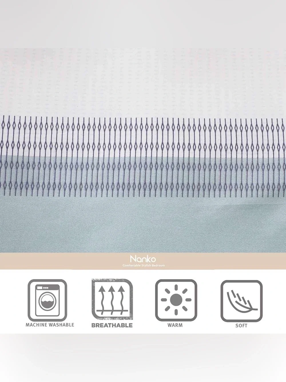 Nanko Queen Duvet Set- 5 Pieces